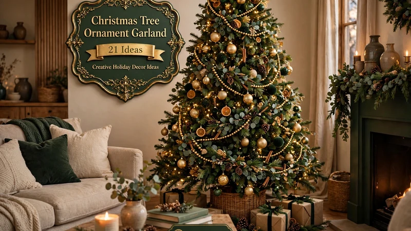 Christmas Tree Ornament Garland - 21 Creative Holiday Decor Ideas